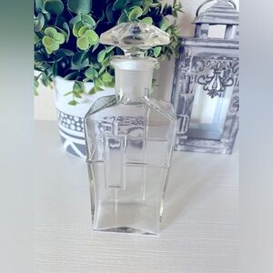 Art Deco Vintage Empty Glass large Perfume Scent Bottle